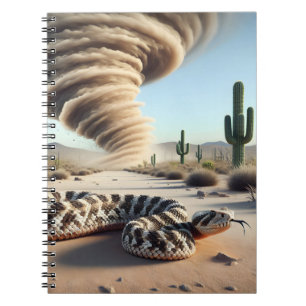 Rattlesnake With Desert Dust Devil Notebook