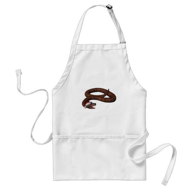 Rattlesnake With Santa Hat Standard Apron (Front)