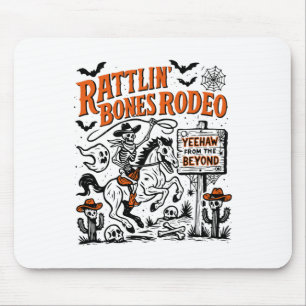 Rattlin' Bone Rodeo Western Cowboy Halloween Spook Mouse Pad