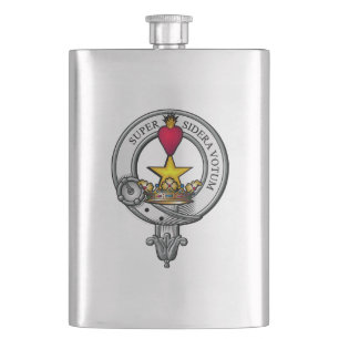 Rattray Crest Badge Hip Flask