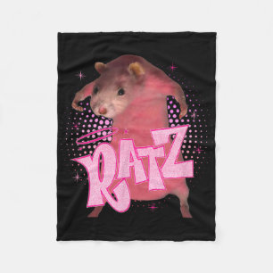 Ratz Fun Pink Mouse Rat Meme Men Women Halloween C Fleece Blanket