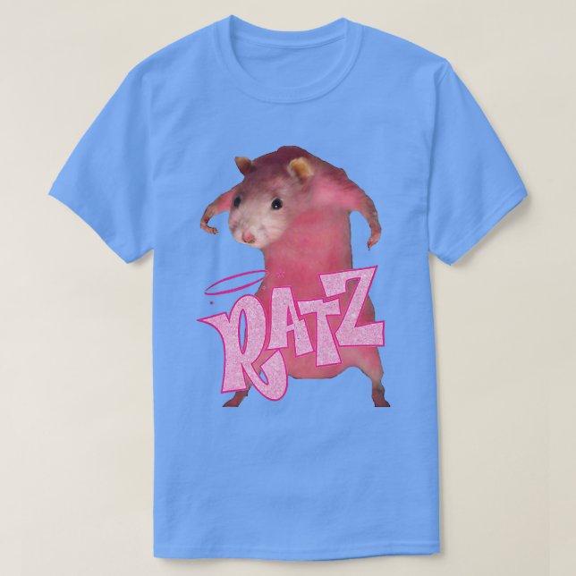 Ratz Pink Long Meme Funny Mouse Costume Ugly Chris T-Shirt (Design Front)