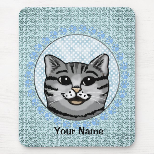 Ratzy Cat Face  Mousepad (Front)