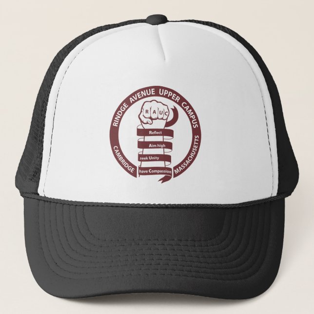 RAUC Trucker Style Hat Maroon Logo (Front)