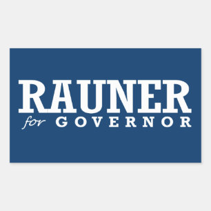 RAUNER FOR GOVERNOR 2014 RECTANGULAR STICKER