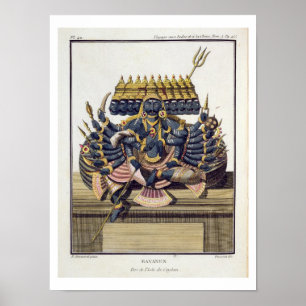 Ravana, demon king of Ceylon, from 'Voyage aux Ind Poster