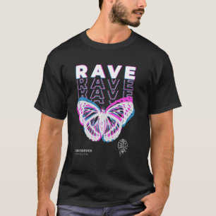 Rave Butterfly Techno Hardtechno Raving T-Shirt