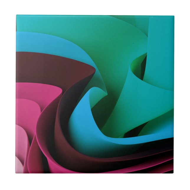 Rave Flow Movement Design Ceramic Tile (Front)