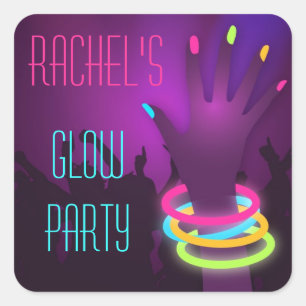 Rave Glow in the Dark Party Stickers