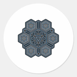 Rave Goa Psytrance Festival Wear Acid Yoga Trance Classic Round Sticker