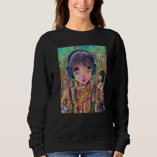 Rave Party Psychedelic EDM Trance Club DJ design P Sweatshirt