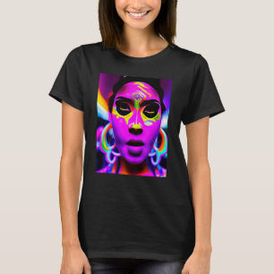 Rave Party Psychedelic EDM Trance Club DJ Neon 4 T-Shirt