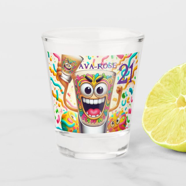Rave Party Shot Glass – vibrant Fun  (Front)