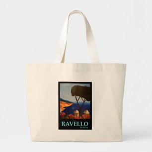 Ravello Salerno Italy View of Amalfi Coast Large Tote Bag