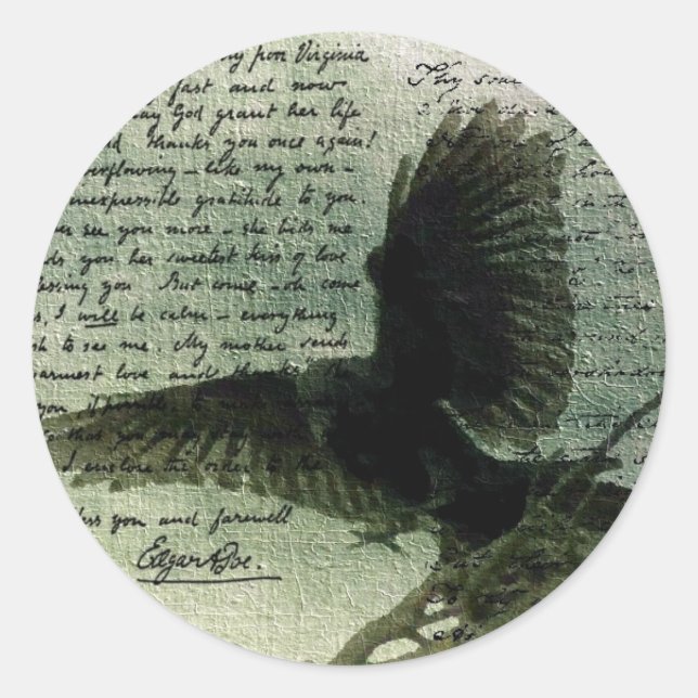 Raven 3 classic round sticker (Front)