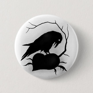 Raven 6 Cm Round Badge