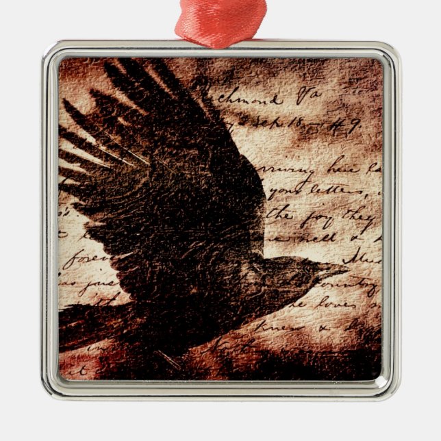 Raven 7 metal ornament (Front)