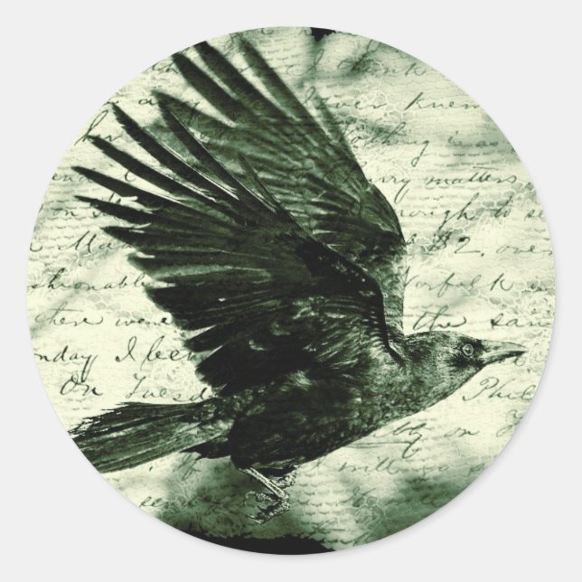 Raven 9 classic round sticker (Front)