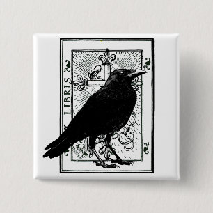 Raven and Cross 15 Cm Square Badge