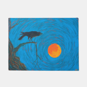 Raven and Full Moon Doormat