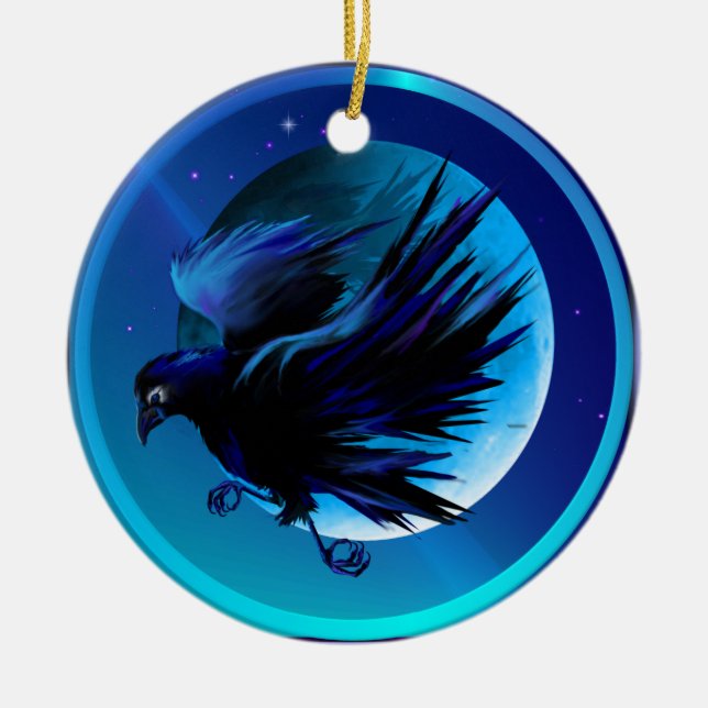 Raven and Moon  Ornaments (Front)