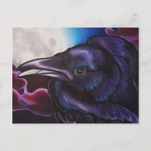 Raven and Moon Postcard