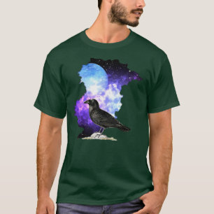 Raven and Night Moon Blackbird Ornithology606 T-Shirt