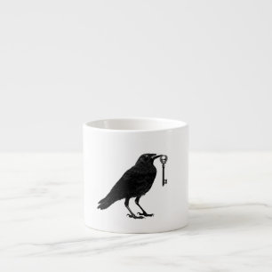 Raven and Skeleton Key Espresso Cup