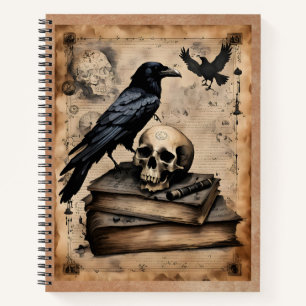 Raven and Skull Magic Notebook