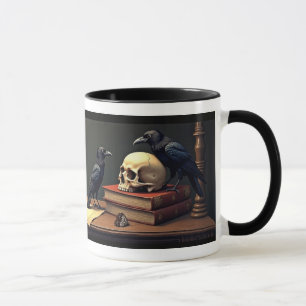 Raven and Skull Mug