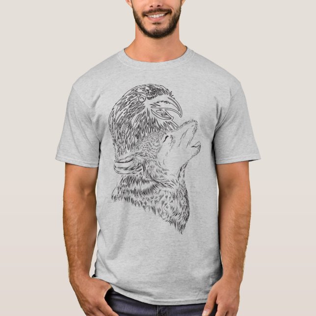 Raven and Wolf T-Shirt (Front)