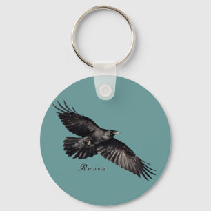 Raven Animal-lover Bird-fancier Gifts Key Ring