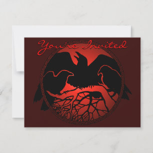 Raven Art Invitations Personalised Native Art Card