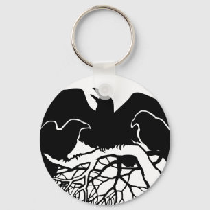Raven Art Keychain Wildlife Crow / Raven Gifts