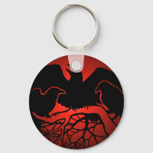 Raven Art Keychain Wildlife Crow / Raven Gifts
