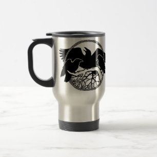 Raven Art Mug Wild Bird Travel Mug Raven  Mugs