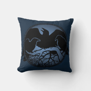 Raven Art Pillows First Nations Wildlife Pillows