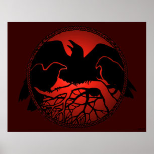 Raven Art Posters Native Wildlife Art Prints Decor