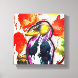 Raven autumn canvas print