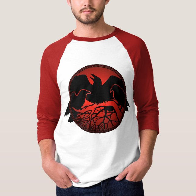 Raven Baseball Jesey Raven Women's Crow Art Shirts (Front)