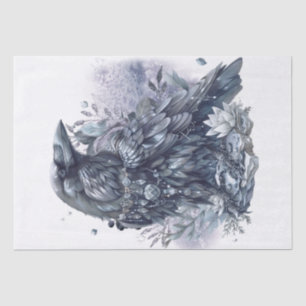 Raven Bird Blue Mystical Sapphire Tissue Paper