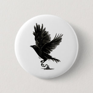 Raven Bird Crow Tattoo _1 6 Cm Round Badge