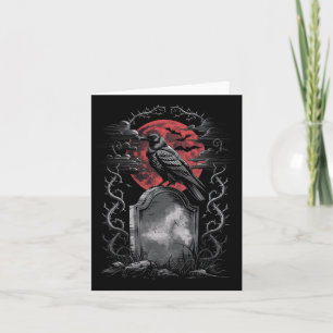 Raven Bird Gothic Raven Art Cemetery Fantasy  Card