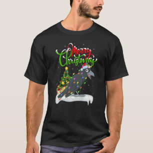 Raven Bird  Xmas Decorations Santa Raven Christmas T-Shirt