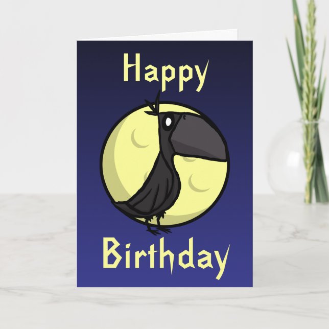 Raven Birthday Card (Front)