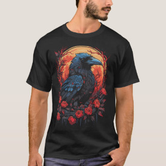 Raven Black Gothic Occult Viking Witchcraft T-Shirt