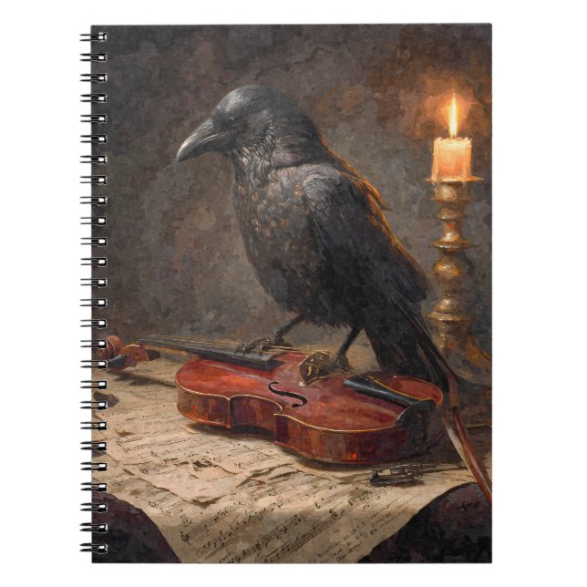 Raven Candlelit Violin Notebook (Front)