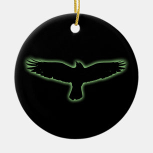 Raven Ceramic Tree Decoration