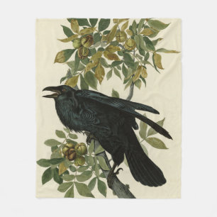 Raven (Common Raven) from Audubon Birds of America Fleece Blanket