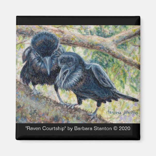 "Raven Courtship" Magnet (Front)